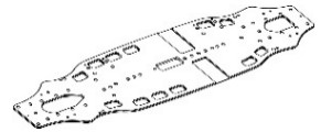 AXON@TC10/3 ALUMINUM MAIN CHASSIS(2.0mm)
